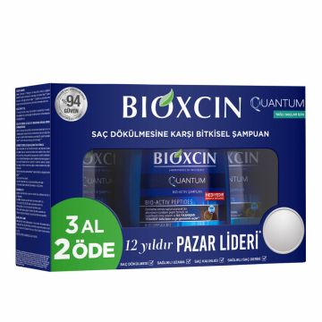 BIOXCIN QUANTUM ШАМПОАН ПРОТИВ КОСОПАД ЗА МАЗНА КОСА 3 x 300 мл – ПРОМО ПАКЕТ 3 ВЗЕМИ, 2 ПЛАТИ