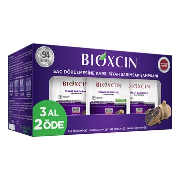 BIOXCIN ШАМПОАН С ЧЕРЕН ЧЕСЪН ПРОТИВ КОСОПАД 3 x 300 мл – ПРОМО ПАКЕТ 3 ВЗЕМИ, 2 ПЛАТИ