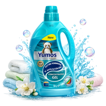 Yumoş Expert White & Color – Концентриран гел за пране на бели и цветни дрехи 3л | До 60 изпирания
