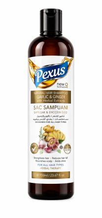 Натурален шампоан за коса Pexus с чесън и джинджифил (700 мл)