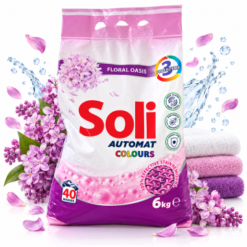 Прах за пране Soli Automat Colours Floral Oasis, 6 кг, 40 пранета