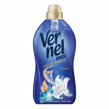 Концентриран омекотител за тъкани Vernel Max Aromatherapy Лилия 60 пранета - 1.44л