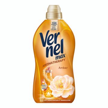 Концентриран омекотител за тъкани Vernel Max Aromatherapy Амбър 60 пранета - 1.44л