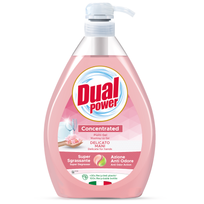 Концентриран препарат за съдове DUAL с балсам 1000 мл – силно почистване и грижа за ръцете