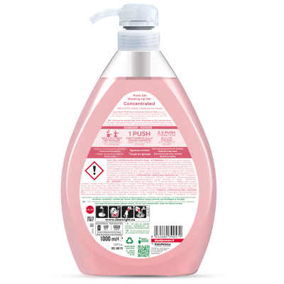 Концентриран препарат за съдове DUAL с балсам 1000 мл – силно почистване и грижа за ръцете