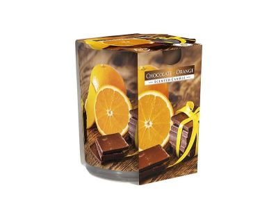 Свещ в чаша - шоколад/портокал 100гр.