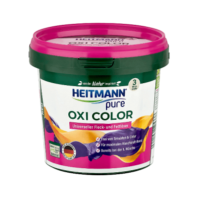 HEITMANN Pure Oxi 500 г – добавка против петна за цветно пране без избелване