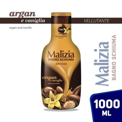 Хидратираща душ-пяна Malizia Арган и Ванилия 1000 мл – подхранване и дълготраен аромат