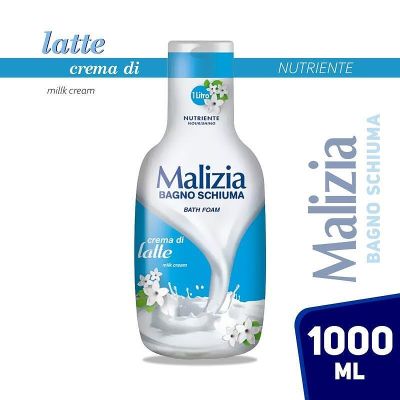 Хидратираща душ-пяна Malizia с мляко 1000 мл – подхранва и омекотява кожата