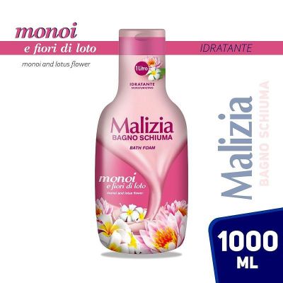 Хидратираща душ-пяна Malizia Лотос и Моной 1000 мл – екзотичен аромат и копринена мекота