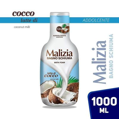 Хидратираща душ-пяна Malizia с кокосово мляко 1000 мл – мека кожа и екзотичен аромат