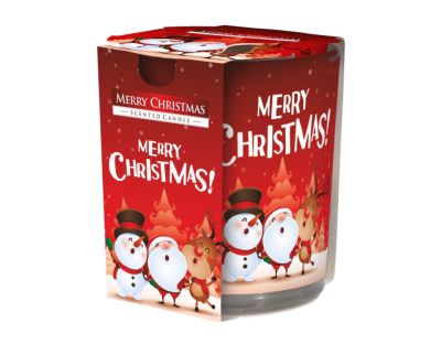 Ароматна Свещ в украсена чаша -  Весела Коледа 