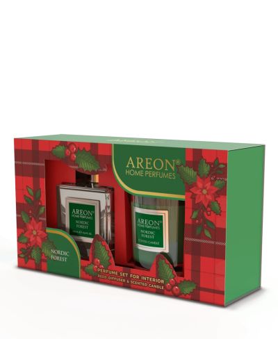 Луксозен комплект Северна гора – свещ и парфюм за дома (150 мл)