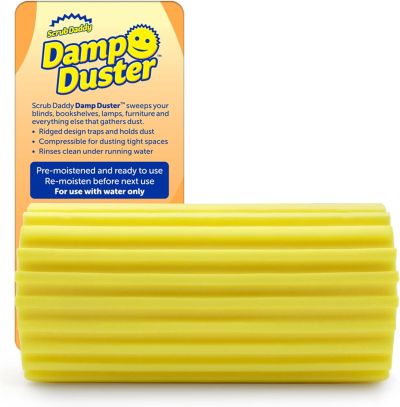 Scrub Daddy Damp Duster жълта – гъба за почистване на прах без усилие