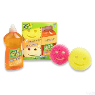 Scrub Daddy Combo Pack – веро + 2 гъби, комплект за ефективно миене на съдове