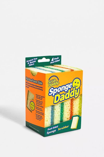 Scrub Daddy Dual-Sided гъби (4 бр.) – двойно действие за ефективно почистване