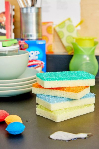 Scrub Daddy Dual-Sided гъби (4 бр.) – двойно действие за ефективно почистване