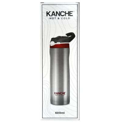 Термос „Спортувай с мен“ 600 мл – червен, от неръждаема стомана за активен начин на живот