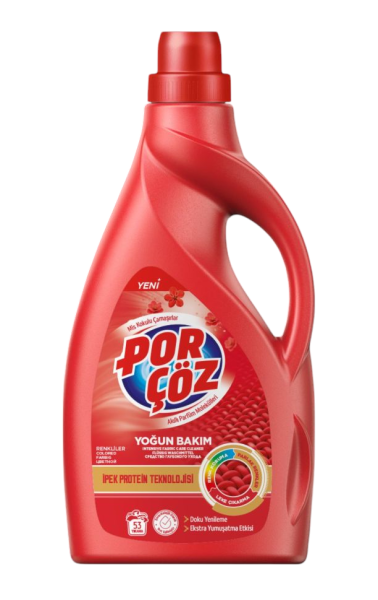 Течен перилен препарат Por Coz за цветни дрехи 2.9 л – запазва цветовете и почиства ефективно
