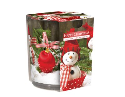 Ароматна Свещ в украсена чаша -  Щаслива Коледа 