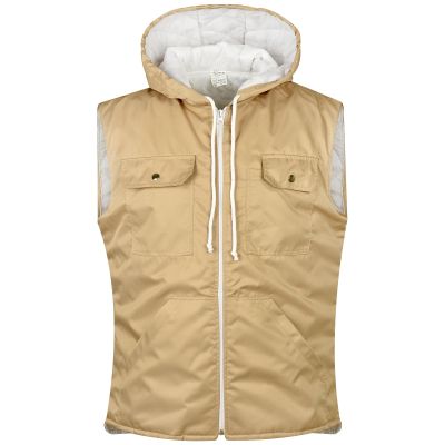 Бежов Дамски Ватиран Елек с Качулка - Удобство и Стил! 