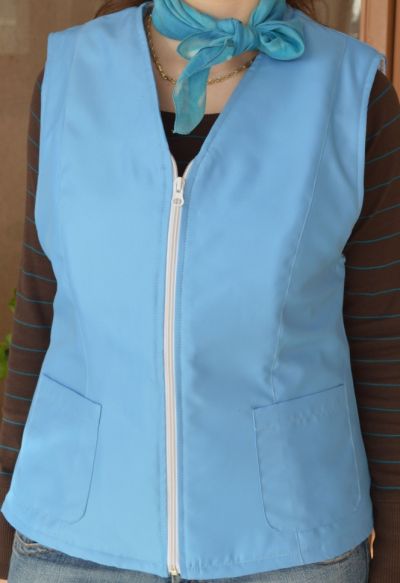  Дамски Ватиран Елек Светло син - Удобство и стил във всеки детайл! 