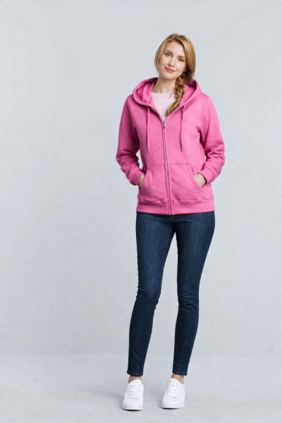 GILDAN Дамски Ватиран Суитшърт с Качулка - Топло и Удобно! 