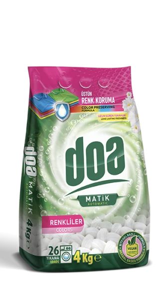 DOA матик прах за цветно пране 4 кг – до 26 пранета, защита на цветовете