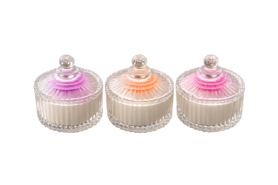 Луксозни ръчно изработени соеви свещи „Кристална роза“ - цвят по избор