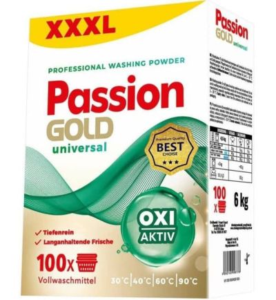 Универсален прах за пране Passion Gold Universal Professional Oxi Aktiv XXXL (6 кг / 100 пранета)